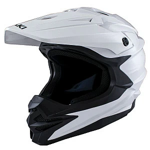Шлем кроссовый Ataki JK801A Solid (бел глянц, XL)