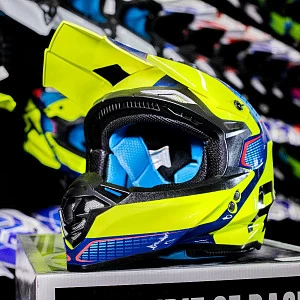 Шлем кроссовый ROCKOT RM-217 Evo GL (желт/черн/красн глянц, XL)